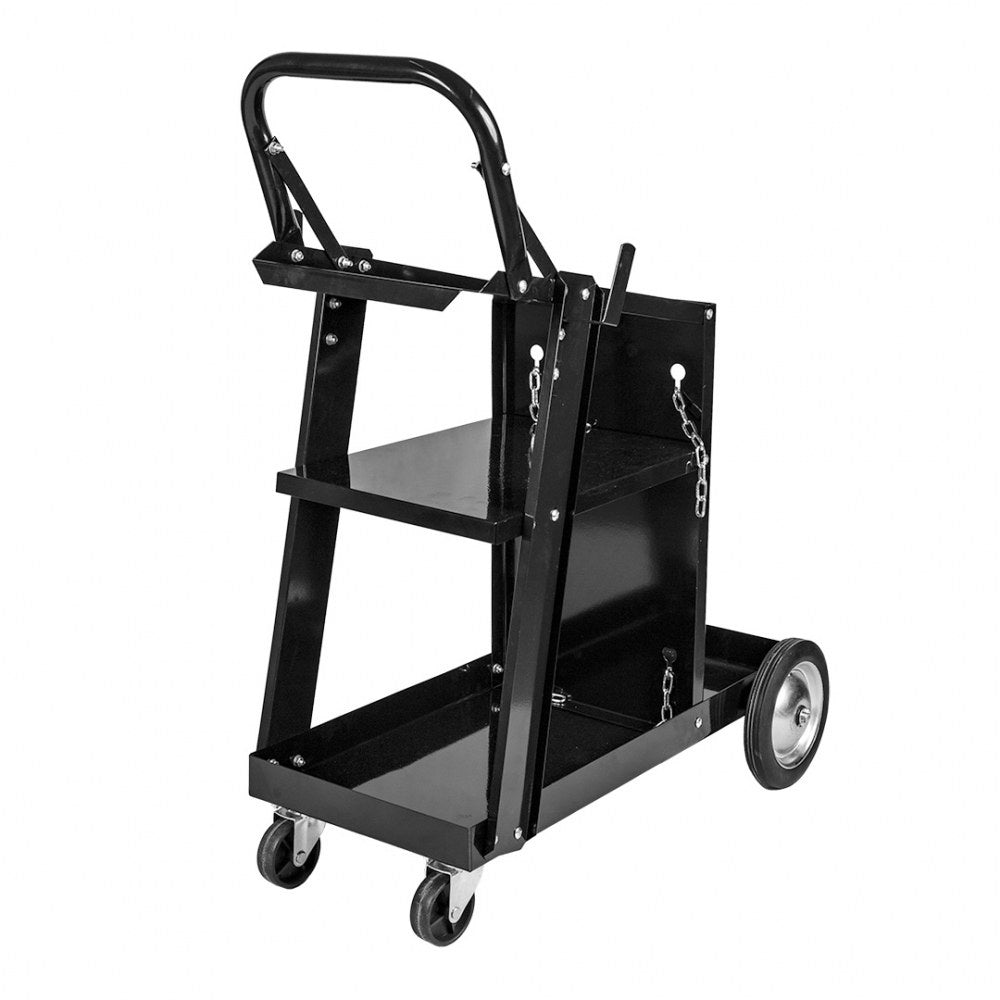Chariot de soudage 3 Etagères - capacité 70kg, support bouteille de gaz, dimensions 765x520x890mm  - [la pièce]