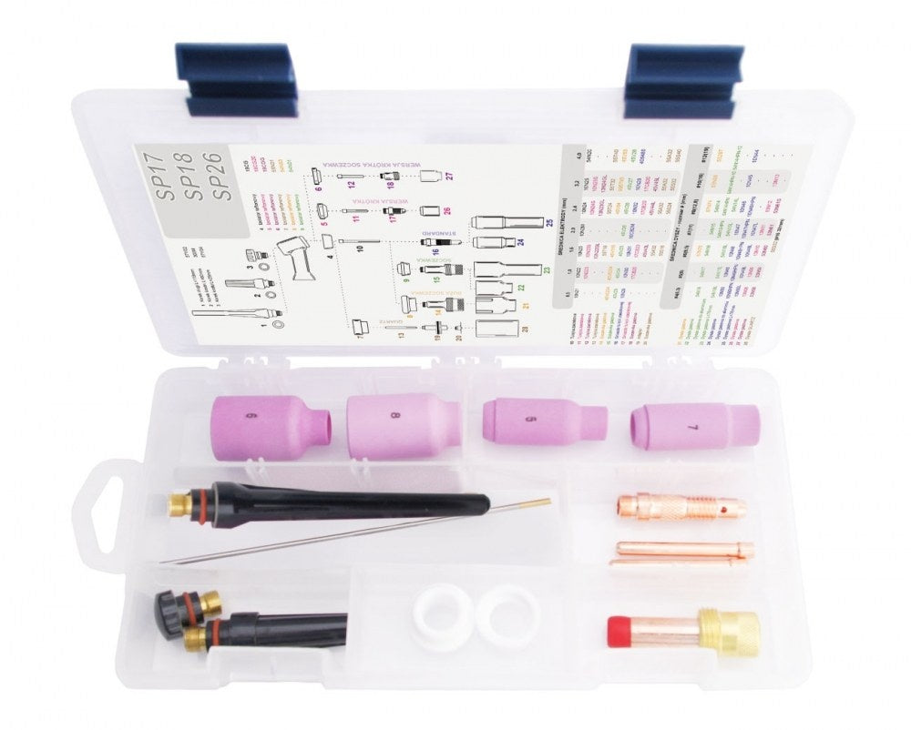 Coffret de maintenance pour torche TIG 17/18/26 - Electrodes ø 2,4mm - [la pièce]