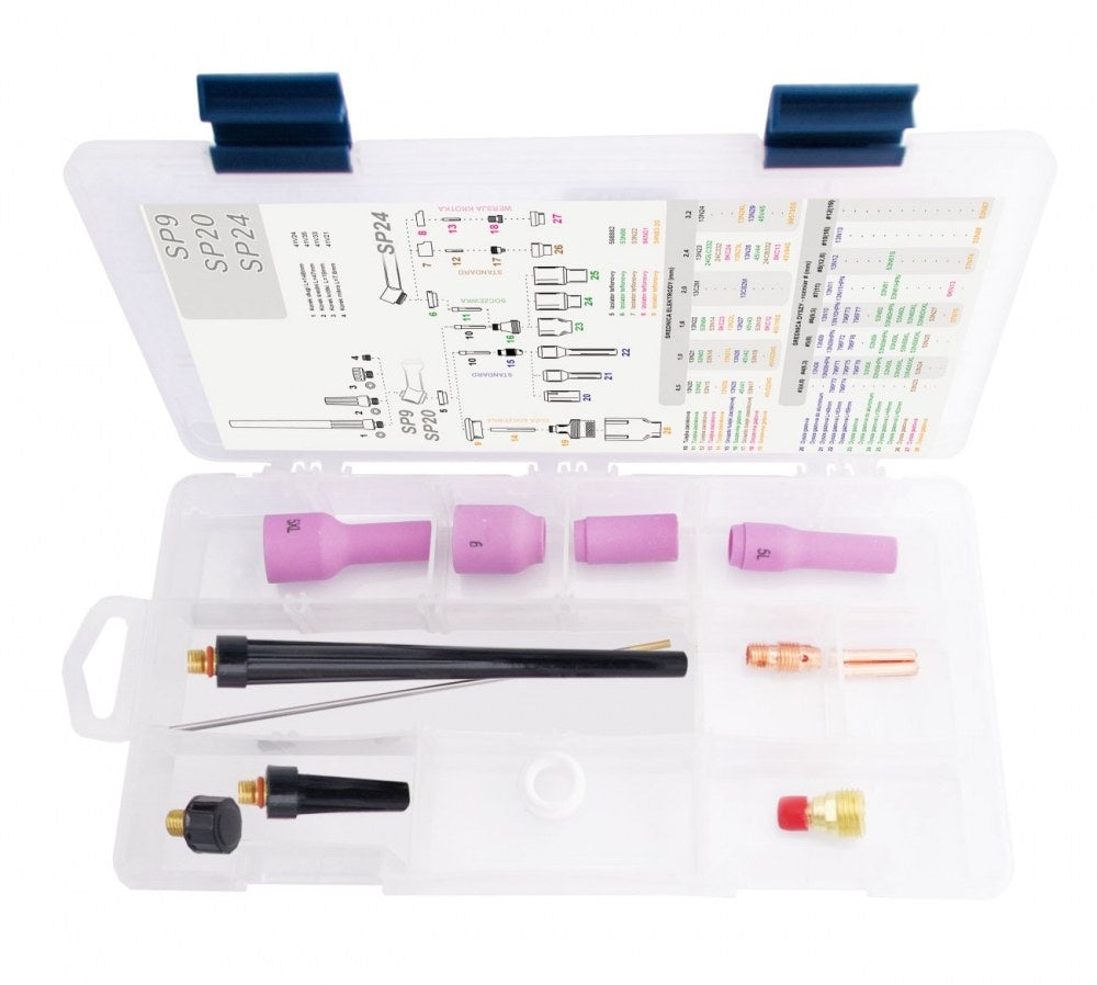 Coffret de maintenance pour torche TIG 9/20- Electrodes ø 1,6 mm - [la pièce]