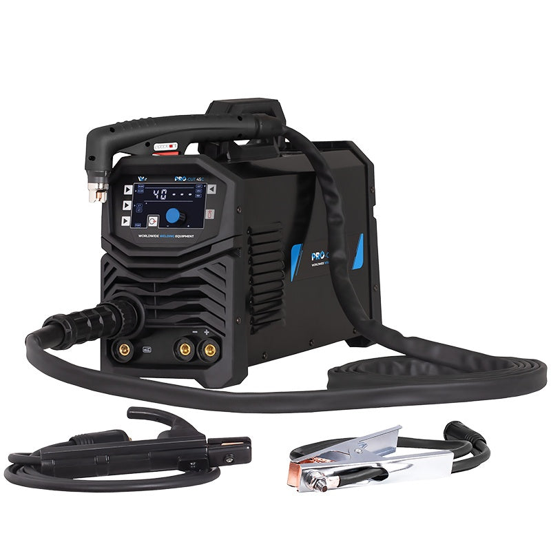 Découpeur plasma PROCUT 45 avec compresseur intégré - 40A, Epaisseur de coupe max 20mm avec torche plasma 4m et Kit Pince de masse - alimentation 230V monophasé - [la pièce]
