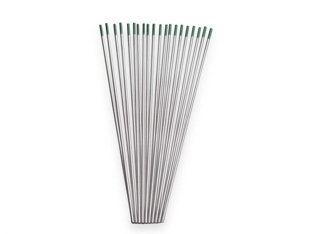 Electrode tungstène WP verte 1,0 × 175 mm -[le lot de 10 pièces]