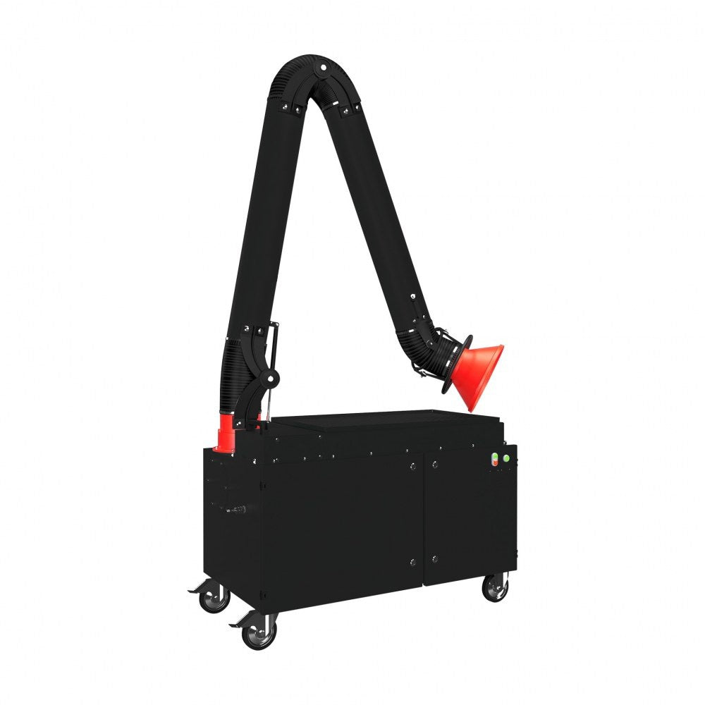 Extracteur de fumées mobile avec bras d’aspiration 3m - débit 1000 m³/h, double filtration, alimentation 230v - [la pièce]