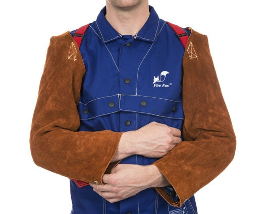 Lot de 2 manchettes de protection en cuir croûte L=58 cm [le Lot]