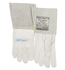 Paire de gants de soudure spécial TIG cuir bovin avec pouce renforcé et doigt index sans couture taille XL - [la pièce]