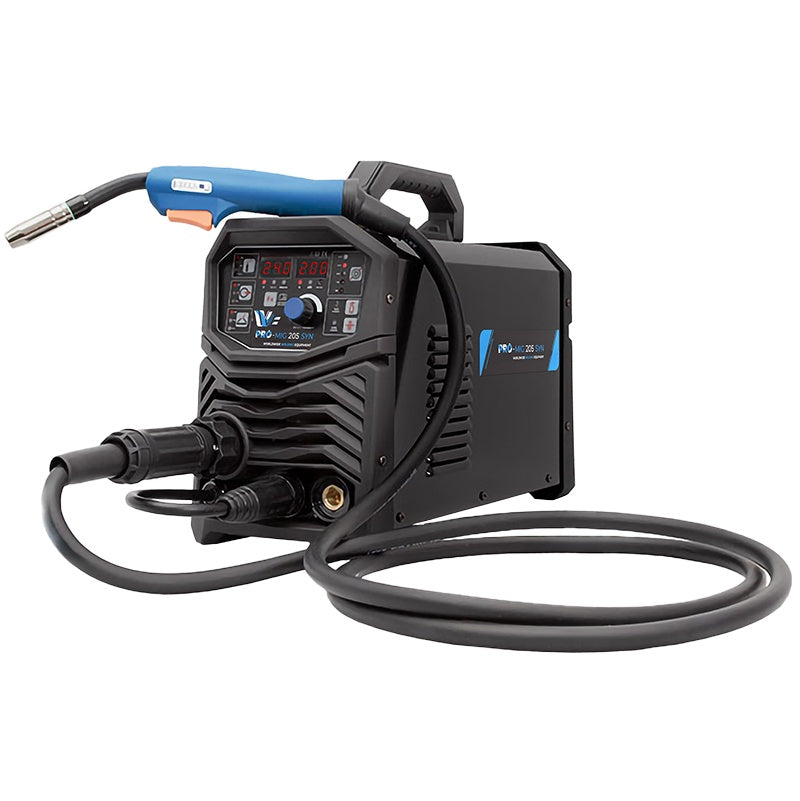 Poste à souder PROMIG 205 syn inverter - MIG/MAG, MMA, TIG lift - 200A à 40 % - 230V monophasé avec avec Kit Pince de masse 3m et torche MIG 3m - [la pièce]
