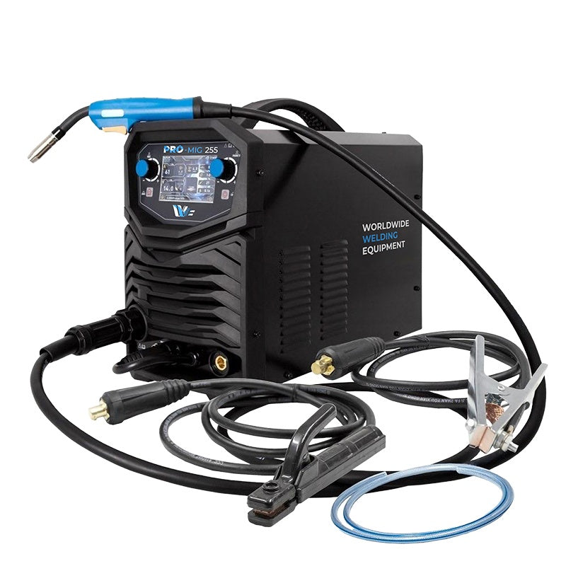 Poste à souder PROMIG 255 - MIG/MAG, TIG lift, MMA - 200A à 40 % - 230V monophasé avec Kit Pince de masse 3m et torche MIG 3m - [la pièce]