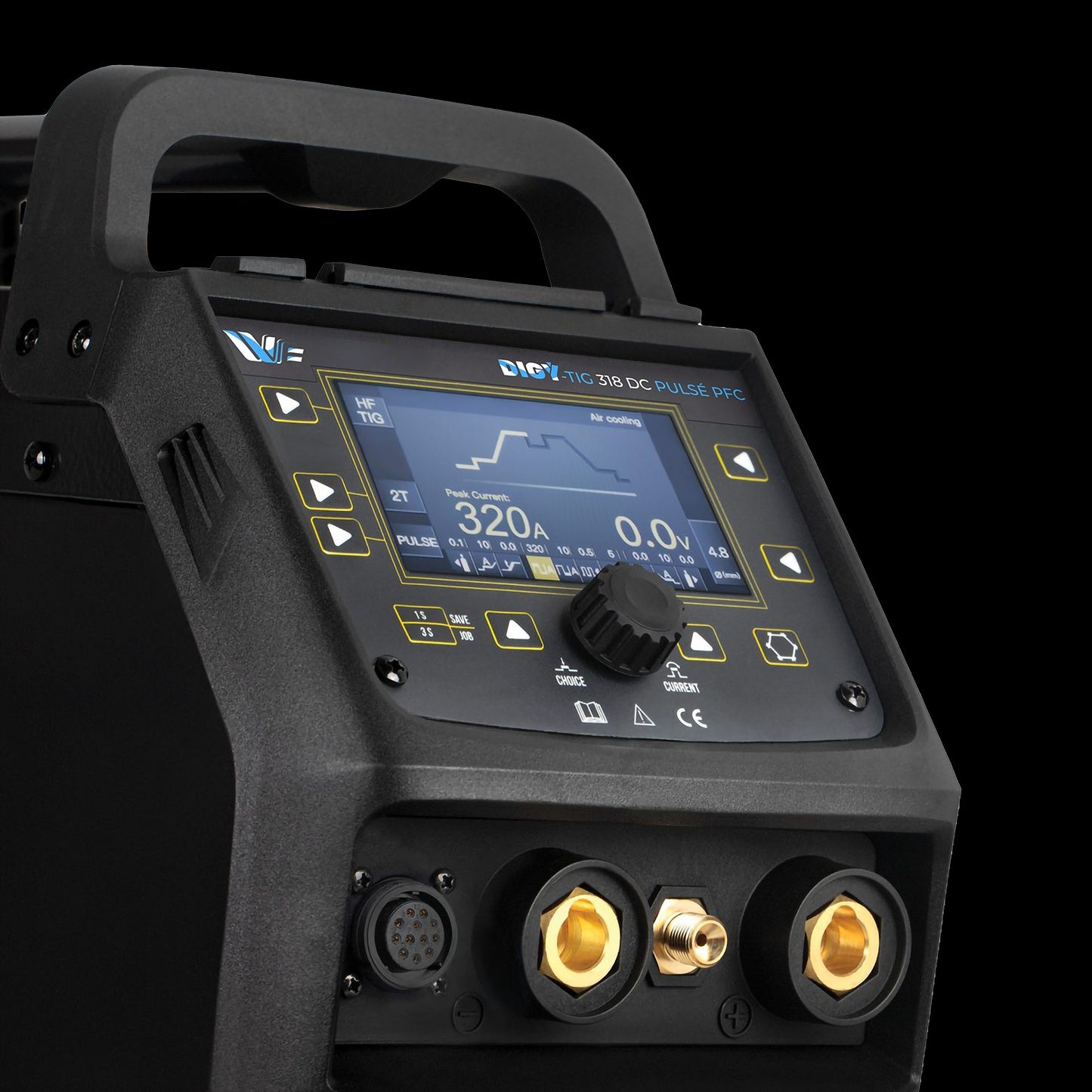 Poste à souder PROTIG 318DC pulsé -SOURCE SEULE- TIG/MMA 320A à 60 % refroidi air avec torche TIG 4m, Kit Pince de masse 4m et adaptateur 12 pin - alimentation 380V triphasé - [la pièce]