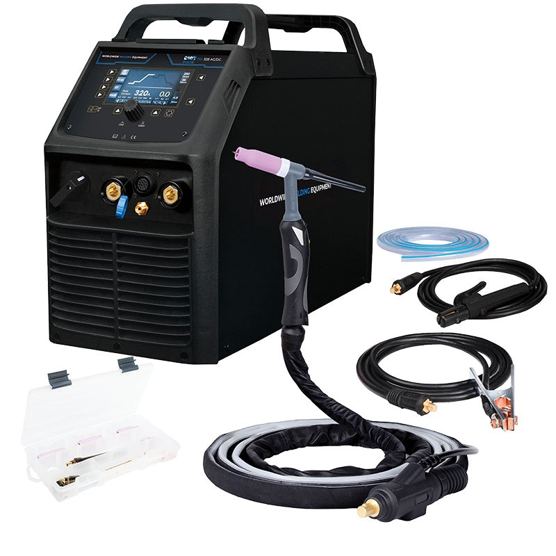 Poste à souder PROTIG 328 AC/DC - TIG pulsé AC/DC -SOURCE SEULE-, MMA 320A à 60 % avec torche TIG26 4m, Kit Pince de masse 3m et alimentation 380V triphasé - [la pièce]