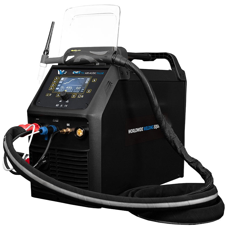 Poste à souder PROTIG 428 AC/DC - SOURCE SEULE - TIG pulsé AC/DC, MMA 400A à 60 % , torche TIG 4m, Kit Pince de masse 3m - alimentation 380V triphasé - [la pièce]