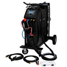 Poste à souder PROTIG 428 AC/DC pulsé - TIG/MMA 400A à 60 % refroidi eau avec torche TIG 4m, Kit Pince de masse 4m, chariot 4 roues et adaptateur 12 pin - alimentation 380V triphasé - [la pièce] - Garantie 2 ans