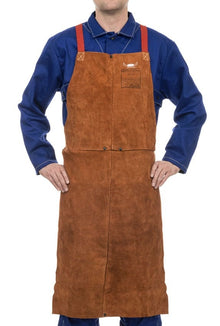 Tablier de protection en cuir croûte bovin avec fermeture automatique Taille 60 X 122 cm - [la pièce]